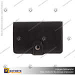 PORTA TARJETAS DE CREDITO CON BILLETERA/NEGRO/NEGRO