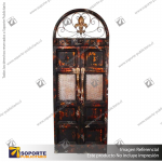 PUERTA DE MADERA NATURAL DECORATIVA 