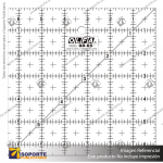 QR-6S 6 1/2" SQUARE FROSTED ACRYLIC RULER VARIATION: DEFAULT TITLE