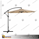 QUITASOL LATERAL COLGANTE 3 METROS COLOR BEIGE 