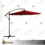 QUITASOL LATERAL COLGANTE 3 METROS COLOR ROJO 