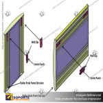RADIUS SIGN FRAMES - HEADERS - ANODISED ALUMINIUM - A4 - 210H X 900W - PFRACLIP X 2