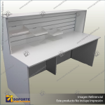 RECEPTION DESK - PRIME LAMINATE WHITE - 1000W X 1200H X 600D