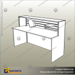 RECEPTION DESK - PRIME LAMINATE WHITE - 1000W X 1200H X 600D