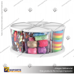 ROTATING CAROUSEL ORGANIZER 6 CONTAINER 6" HEIGHT