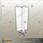 ROTATING FOUR ARM DISPLAY - WHITE - DOUBLE SIDED