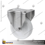 RUEDA FIJA BLANCA DE ACERO INOXIDABLE - 400 KG