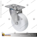 RUEDA GIRATORIA BLANCA DE ACERO INOXIDABLE - 400 KG