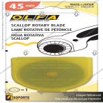 SCB45-1 STAINLESS STEEL SCALLOP BLADE, 1PK VARIATION: DEFAULT TITLE