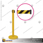 SEPARADOR DE FILAS AMARILLO CON CINTA PRECAUCIóN