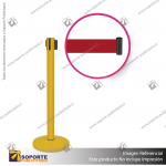 SEPARADOR DE FILAS AMARILLO CON CINTA ROJA
