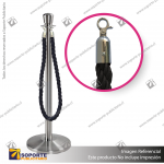 SEPARADOR DE FILAS CORONA CROMADA CON CORDóN NEGRO