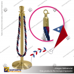 SEPARADOR DE FILAS CORONA DORADA CON CORDON TRICOLOR