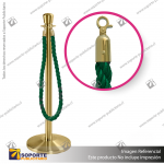 SEPARADOR DE FILAS CORONA DORADA CON CORDóN VERDE