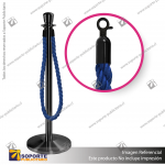 SEPARADOR DE FILAS CORONA NEGRA CON CORDóN AZUL