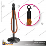 SEPARADOR DE FILAS CORONA NEGRA CON CORDóN NARANJO