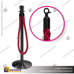 SEPARADOR DE FILAS CORONA NEGRA CON CORDóN ROJO