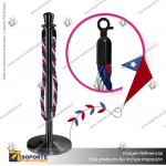 SEPARADOR DE FILAS CORONA NEGRA CON CORDóN TRICOLOR