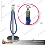 SEPARADOR DE FILAS EMPERADOR CROMADO CON CORDóN AZUL