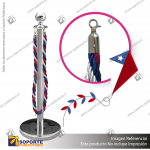 SEPARADOR DE FILAS EMPERADOR CROMADO CON CORDóN TRICOLOR