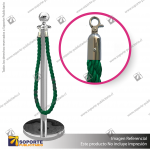 SEPARADOR DE FILAS EMPERADOR CROMADO CON CORDóN VERDE