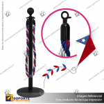 SEPARADOR DE FILAS EMPERADOR NEGRO CON CORDóN TRICOLOR