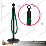 SEPARADOR DE FILAS EMPERADOR NEGRO CON CORDóN VERDE