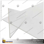 SEPARADOR DE MESON ACRILICO 4 MM 58*80 CMS VERTICAL CON VENTANILLA CON ENSAMBLE ACRILICO