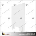 SEPARADOR DE MESON ACRILICO 4 MM 58*80 CMS VERTICAL CON VENTANILLA CON ENSAMBLE ACRILICO