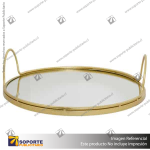 SET DE 2 BANDEJAS REDONDAS LISAS ESPEJO