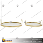 SET DE 2 BANDEJAS REDONDAS LISAS ESPEJO