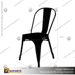 SILLA MODELO TOLIX RUSTICA CON ASIENTO DE MADERA 