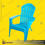 SILLA PLASTICA MODELO ADIRONDACK COLOR AZUL 