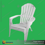 SILLA PLASTICA MODELO ADIRONDACK COLOR BLANCO 