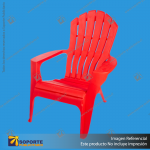 SILLA PLASTICA MODELO ADIRONDACK COLOR ROJO 