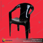 SILLA PLASTICA NEGRA MODELO MILAN 