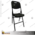 SILLA PLEGABLE ALTA RESISTENCIA NEGRA