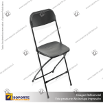 SILLA PLEGABLE METALICA PARA EVENTOS NEGRA