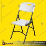 SILLA PLEGABLE MODELO COMFORT REFUERZO DOBLE COLOR BLANCO 
