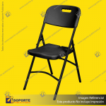 SILLA PLEGABLE MODELO COMFORT REFUERZO DOBLE COLOR NEGRO 