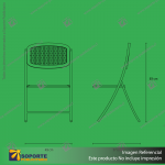 SILLA PLEGABLE MODELO MESH COLOR NEGRO 
