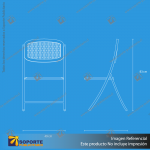 SILLA PLEGABLE MODELO MESH COLOR ROJO 