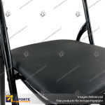 SILLA PLEGABLE NEGRA ACOLCHADA