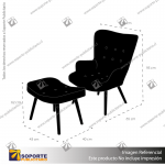 SILLON MODELO REGNER CON REPOSAPIES 