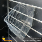 SLATBOX CRATEBOX DISPLAY CONTAINERS - CLEAR - LONG: 220L X 145W X 85H - CODE: SB01-320-CL