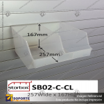 SLATBOX DISPLAY CONTAINER DIVIDERS - PLASTIC - SB02-C-CL ? 260L X 165H