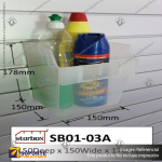 SLATBOX STORBOX AND SHELFBOX DISPLAY CONTAINERS - RED - SB01-04C ? 275L X 275W X 170H