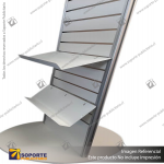 SLOPING METAL SHELVES