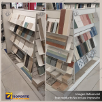 SLOPING METAL SHELVES