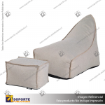 SOFA POUF LOUNGER SET FREEDOM COLOR BEIGE 
